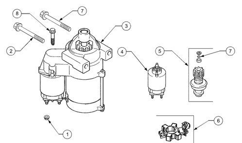 Electric Start Diagram and Parts List for GT2186-44 13A298L710-13A298L712 Cub Cadet Lawn Tractor